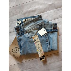 Indigo Rein Skinny Jeans Size 5 Juniors Distressed Blue Denim‎ Stretch NWT